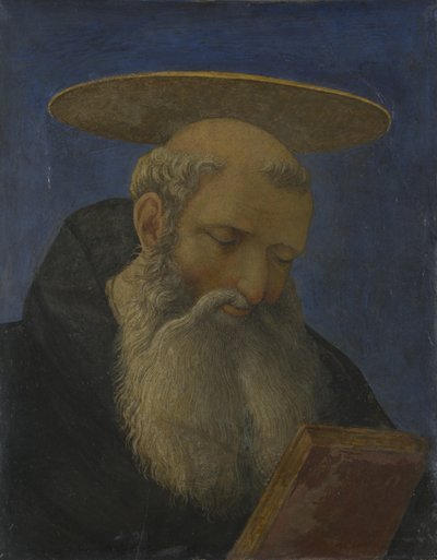 カルネーゼッキタバナクルのトンシュアされたひげを生やした聖者の頭、c。 1440 作： Domenico Veneziano