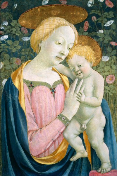 マドンナと子供、c。 14451450。 作： Domenico Veneziano