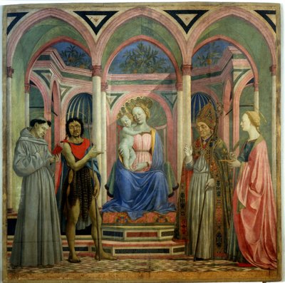 サンタルチアデマグノリの祭壇画、1447年頃 作： Domenico Veneziano