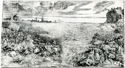 「紅海でのファラオのホストの破壊」、1549年、1937年 作： Domenico dalle Greche