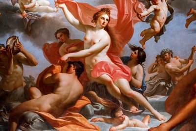 ガラテアの勝利 1778-1780、フレスコ画 作： Domenico De Angelis