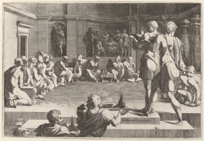 アレキサンダー大王の晩餐会 作： Domenico del Barbiere after Francesco Primaticcio