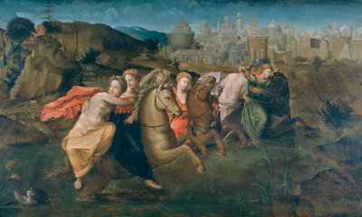 ポルセナスキャンプからのクレリアとローマの処女の脱出 作： Domenico di Pace Beccafumi  
