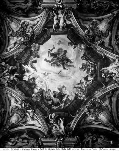 冬の寓話、冬の部屋の金庫室 作： Domenico the Elder Piola