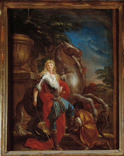 ジェノバの紳士と馬の肖像 ドメニコ・ピオラ(1627-1703)の絵画 ジェネス、ストラーダ・ヌオーヴァ美術館(元パラッツォ・ビアンコ) 作： Domenico the Elder Piola