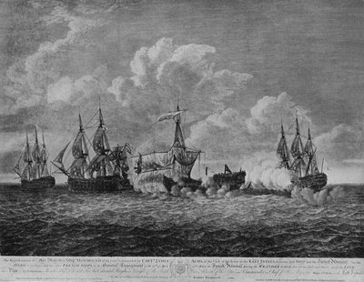 プロビディエンの戦い、c1786 作： Dominic Serres