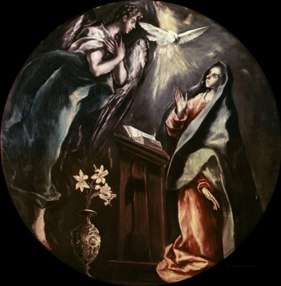 受胎告知、1603年頃。 作： Dominico El Greco