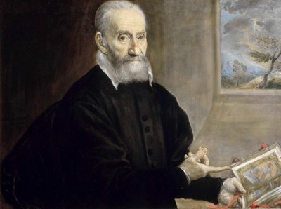 ジュリオ・クロヴィオの肖像画（1498～1578年、1571年頃）。 作： Dominico El Greco