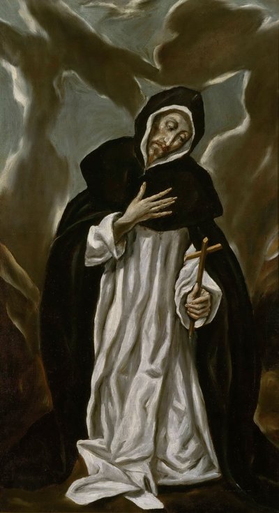 聖ドミニク、c。 1610年。 作： Dominico El Greco