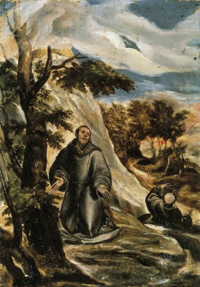 聖痕を受けるアッシジの聖フランチェスコ、1565～1570年頃。 作： Dominico El Greco