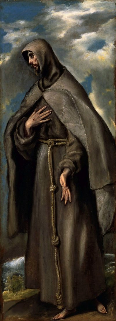 アッシジの聖フランチェスコ、1590年頃。 作： Dominico El Greco