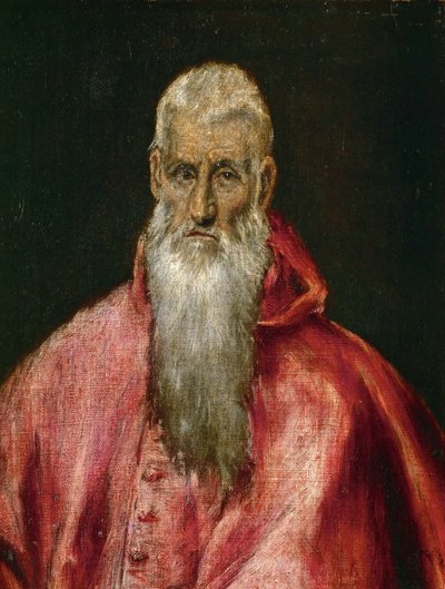 枢機卿としての聖ジェローム、1600～1610年頃。 作： Dominico El Greco