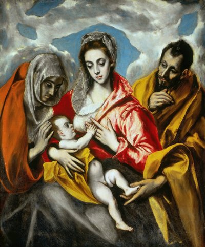 聖家族、1595年。 作： Dominico El Greco