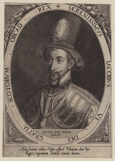 スコットランド王ジェームズ6世（彫刻 作： Dominicus or Custodis Custos