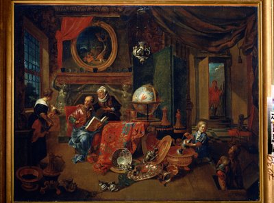 古いネジ（古いネジ）。 Dominicus Smout による絵画 (17 世紀後半)。 キャンバスに油彩、69.5 x 86 cm。 フラマン派、バロック美術。 A.プーシキン美術館、モスクワ。 作： Dominikus Smout