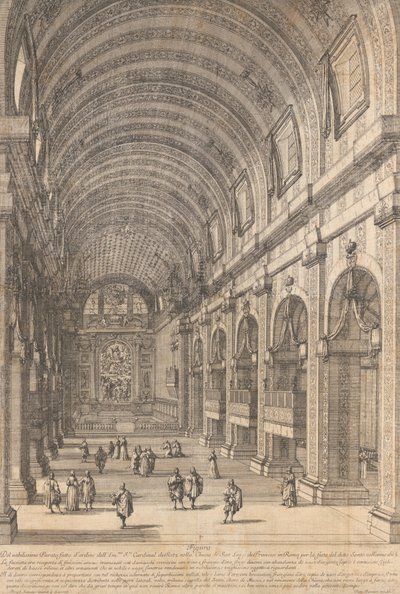 1665 年、ローマのサン ルイジ教会でレッツ枢機卿が注文した装飾。 作： Dominique Barriere