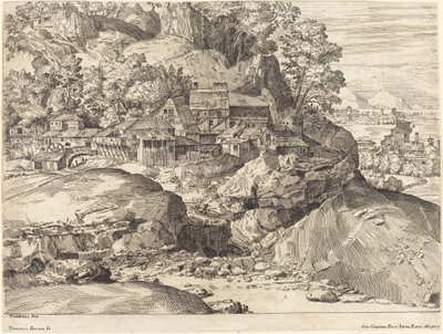 ミルのある風景、c。 1650年。 作： Dominique Barriere