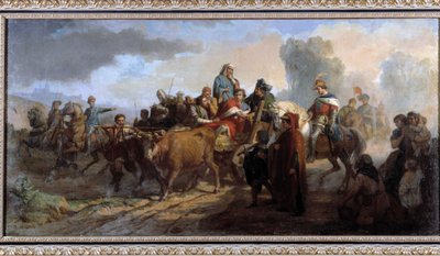 チャールズ 6 世 (1368-1422) の狂気。 アントワーヌ・ドミニク・マゴー（1817-1899）による絵画 キャンバスに油彩 cm 111x221 コレクション P.デュモン 必須の言及：コレクション財団はマルセイユのプロヴァンスに敬意を表します 作： Dominique Magaud