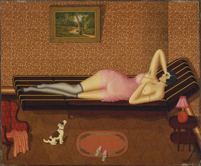 夏のシエスタ 横たわっている女性、1933年。 作： Dominique Peyronnet