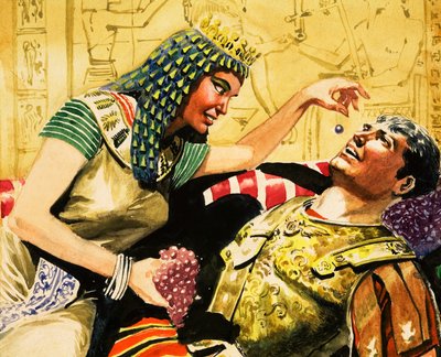 クレオパトラとマルコ・アントニー（紙にグワッシュ） 作： Don Lawrence