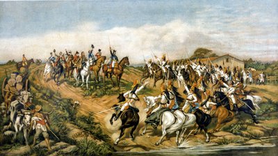 自立か死か！？ペドロ・アメリコの絵画、イピランガ美術館（サンパウロ）。1822年9月7日のブラジル独立に関するアレゴリー的表現。 作： Don Pedro di Figueredo Americo