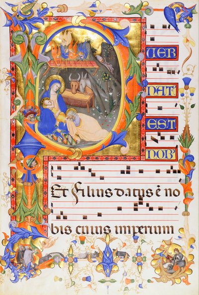 キリスト降誕、最初のP 作： Don Silvestro dei Gherarducci