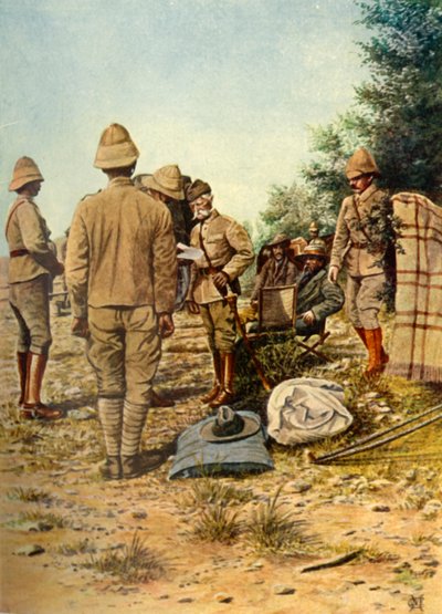 「パールデバーグでのロバーツ卿へのクロンジェ将軍の降伏...」、1900年2月27日、1901年。 作： Donald E M