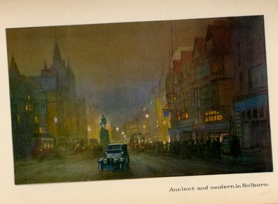 「The New Lights o &39;London」からのホルボーンの古代と現代、1926年発行 作： Donald Maxwell