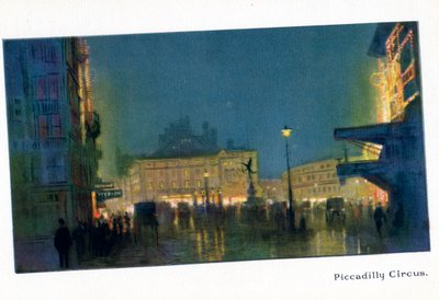ピカデリーサーカス、 &39;The New Lights o&39; London &39;から1926年発行 作： Donald Maxwell
