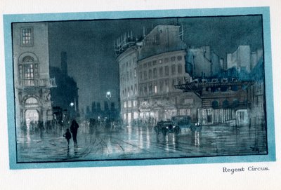 リージェントサーカス、「The New Lights o &39;London」、1926年発行 作： Donald Maxwell