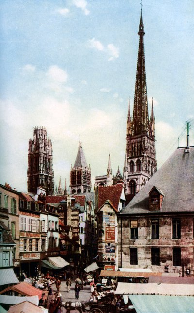 ルーアン大聖堂、ノルマンディー、フランス、c1930s 作： Donald McLeish