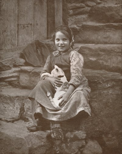 1916年ホスパタールで2人の小さなスイスの村人 作： Donald McLeish