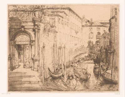 1911 年のヴェネツィアのビュー (白い宮殿) ホワイトパレス 作： Donald Shaw MacLaughlan (signed by artist)