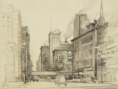 シカゴ、ノース・ディアボーン通り 作： Donald Shaw MacLaughlan