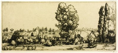 風景、ポワニー 作： Donald Shaw MacLaughlan