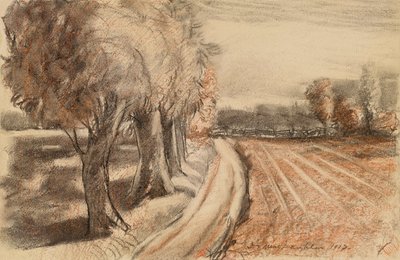 柳のある風景 作： Donald Shaw MacLaughlan