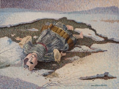 放棄された人形、1981年頃（キャンバスに油彩） 作： Donatella Merlo