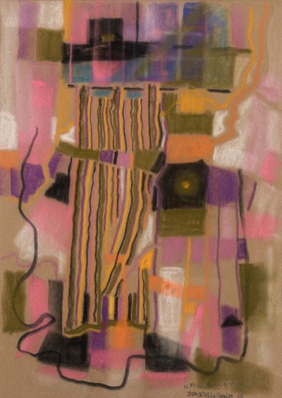 アリアドネの糸、2002年（ビロードのような紙にパステル） 作： Donatella Merlo