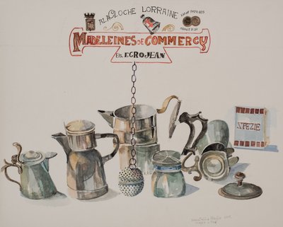 コーヒーまたは紅茶、2012年（紙に水彩） 作： Donatella Merlo