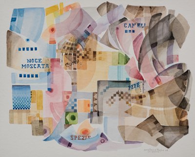 スパイス、2008年（紙に水彩） 作： Donatella Merlo