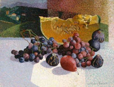 小さな風景のある静物 作： Donatella Merlo
