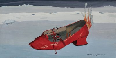 赤いスリッパ 作： Donatella Merlo