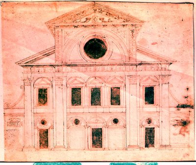 教会のファサードのデザイン 作： Donato Bramante