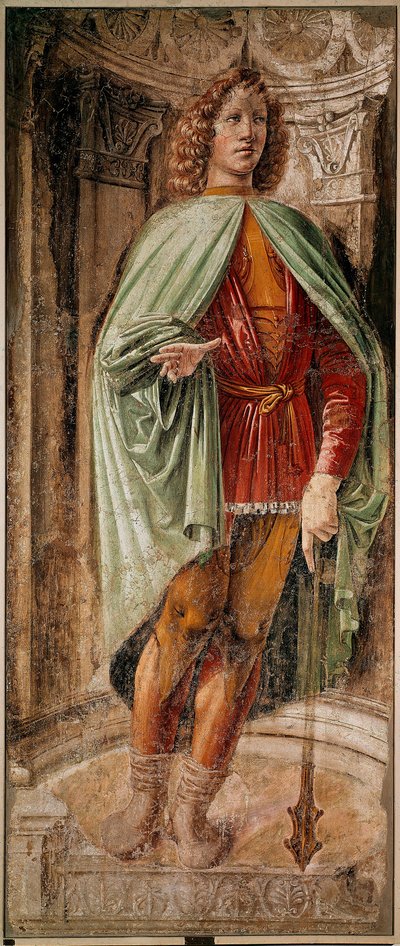 クラブの若い男（Giovane dalla mazza） パニガローラ家の紋章のサイクル。ドナート・ブラマンテ（1444-1514）によるフレスコ画 ミラノ、ピナコテカ・ディ・ブレラ所蔵 作： Donato Bramante