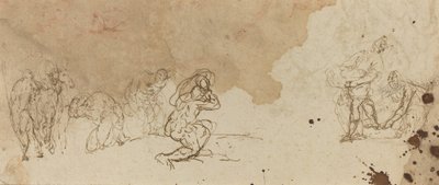 マギの礼拝のための人物の研究 [裏面] 作： Donato Creti