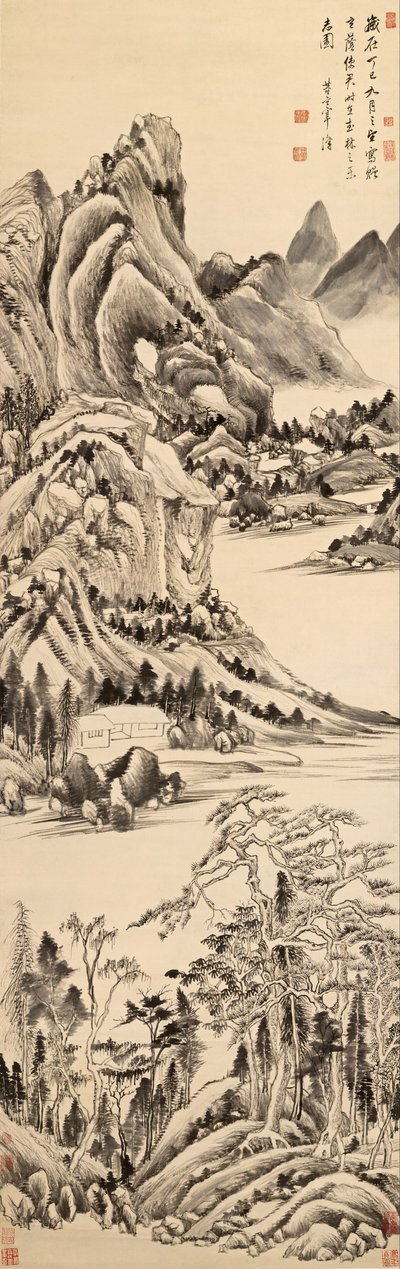 山の風景 作： 董其昌
