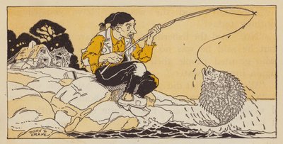 漁師とその妻、ドイツのおとぎ話 (カラー リソ) 作： Donn P. Crane