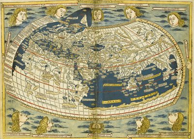 プトレマイオス世界地図 作： Donnus Nicolaus Germanus