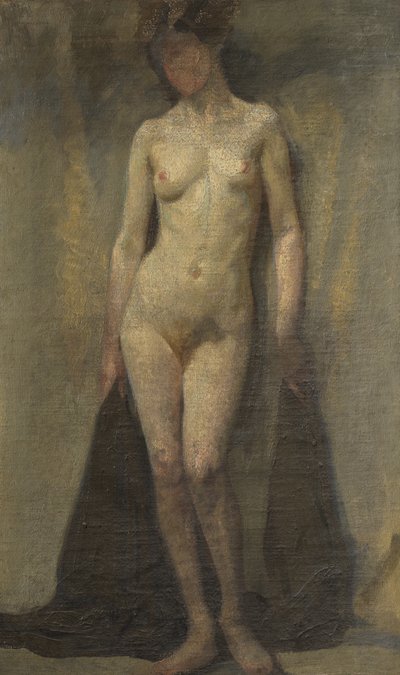 女性ヌードの立ち姿（長方形） 1910年頃（油彩・キャンバス 作： Dora (attr. to) Carrington