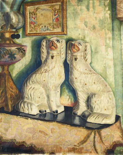 スタッフォードシャードッグスc。 1928 作： Dora Carrington